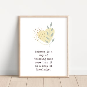 Science Quote; High School Science Lab Wall Art; Biology Classroom Decor; Chemistry Classroom Wall Decor; Printable Boho Classroom Poster