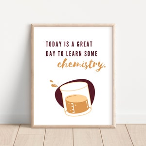 Chemistry Teacher Classroom Poster; Chemistry Classroom Decoration; High School Science Teacher Gift; Printable Chemistry Poster; Digital