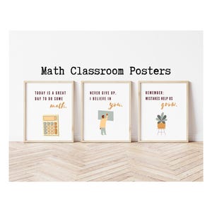 Math Classroom Posters, Elementary Middle High School Decor (Digital Download)
