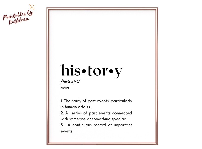 Digital History Definition Print Printable Social Studies Etsy