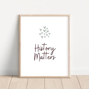 History Classroom Poster; History Classroom Decoration; Social Studies Classroom Poster; History Class Decor - Minimalist; Digital Download