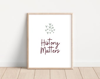 History Classroom Poster; History Classroom Decoration; Social Studies Classroom Poster; History Class Decor - Minimalist; Digital Download