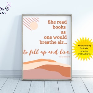 Printable Poster for Secondary English Classrooms; Library Wall Decor; English Teacher Gift; Digital Download