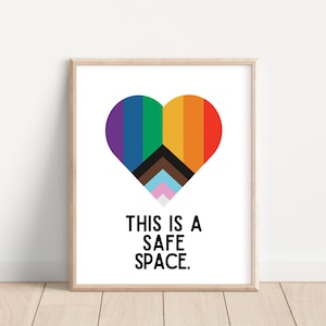 Poster sull'uguaglianza Decorazione per consulente sulla diversità Arte murale Decorazione per aule di scuola superiore Assistente sociale inclusivo Uguaglianza Spazio sicuro Poster per ufficio