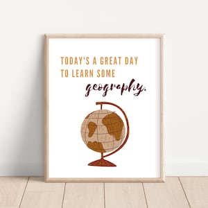 Druckbares Geographie Klassenzimmer Poster; Geschichte Lehrer Geschenk; High School Klassenzimmer Poster; Sozialkunde-Klassenzimmer-Dekor; Welt Geographie