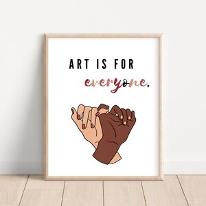 Art Teacher Poster; Inclusive Classroom Wall Decor; Art Teacher Sign; Printable Poster for Art Teacher Bulletin Board; Digital Download