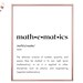 Math Definition Print; Printable Math Poster; Math Class Decor; High ...