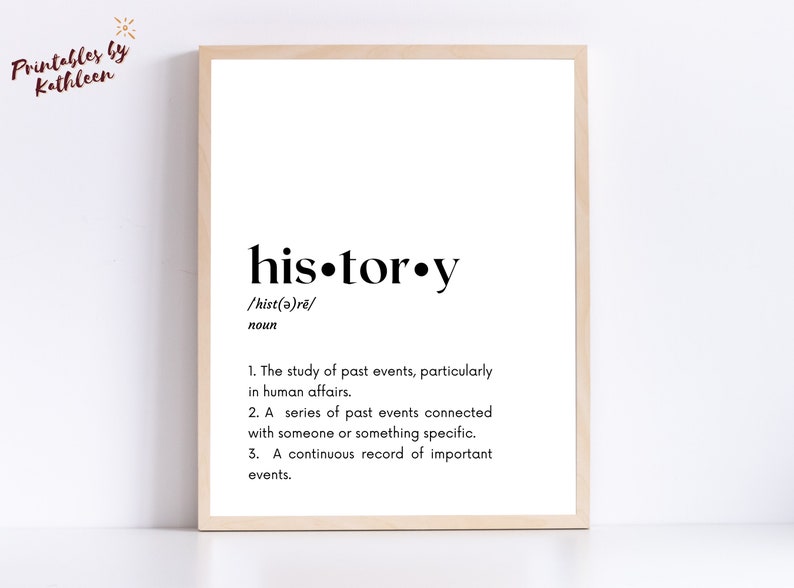 Digital History Definition Print Printable Social Studies Etsy