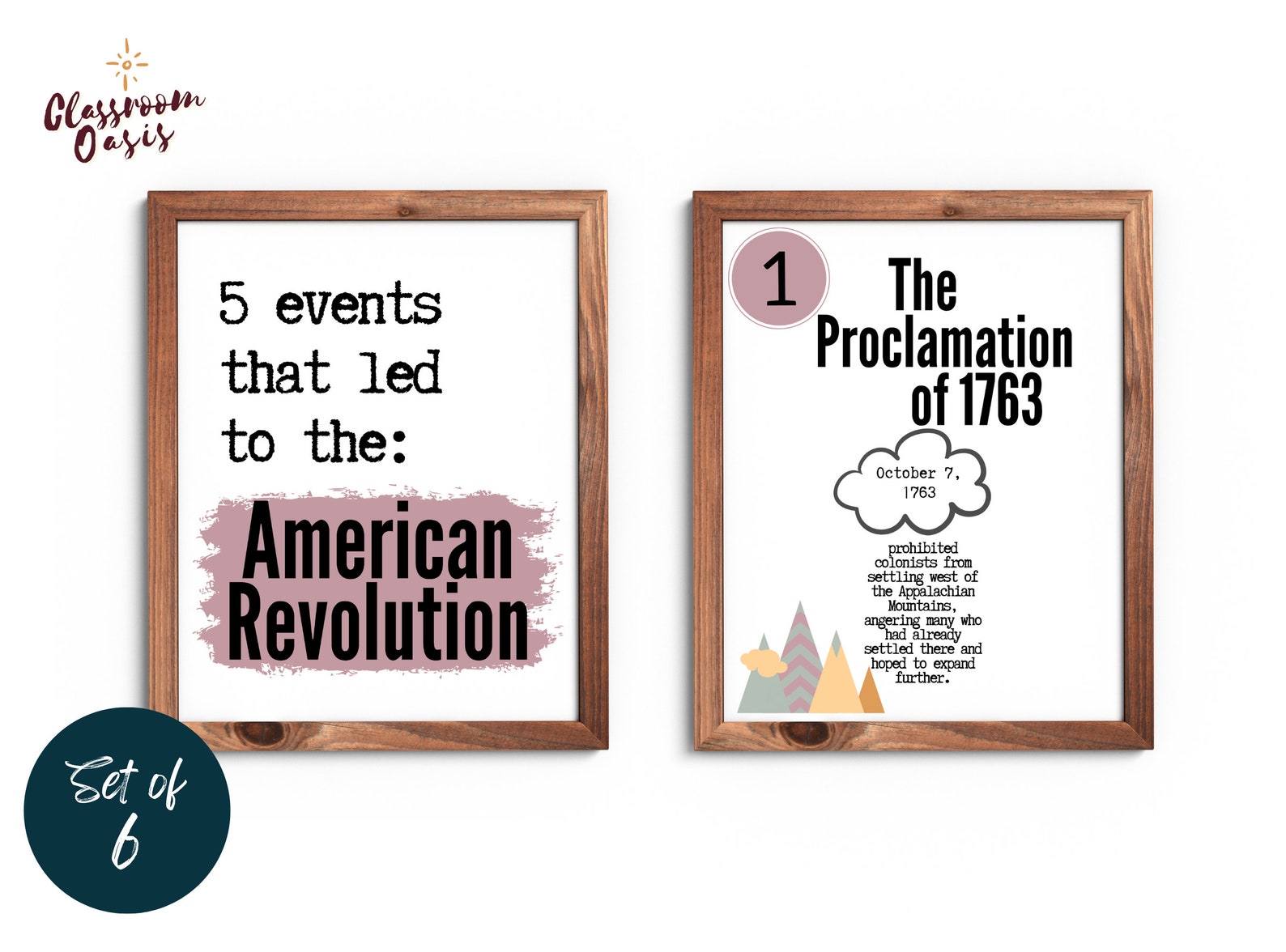 American Revolution Poster Set | US History Teacher Decor (digital ...