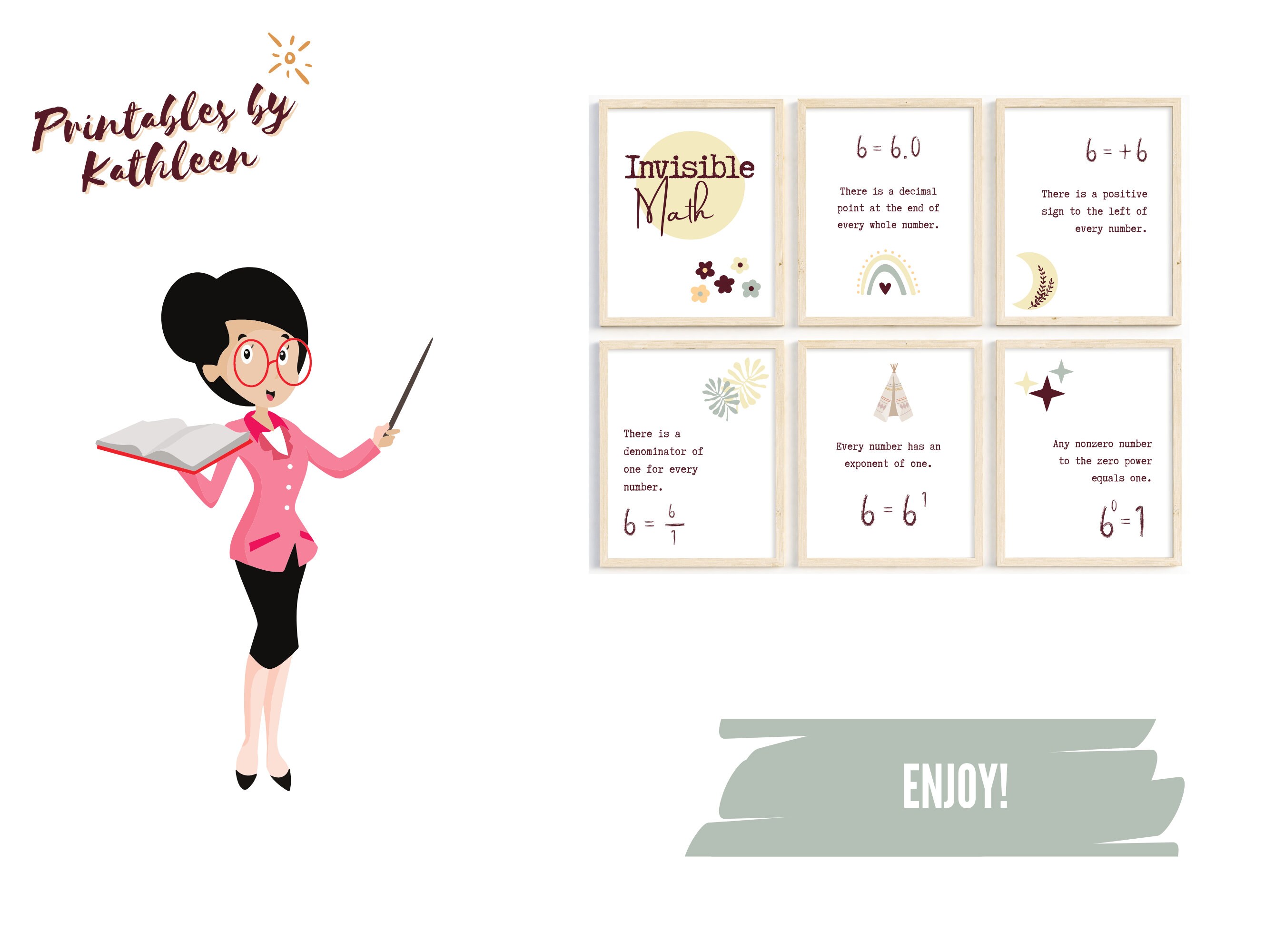 Math Classroom Posters Invisible Math Printable Wall Art - Etsy