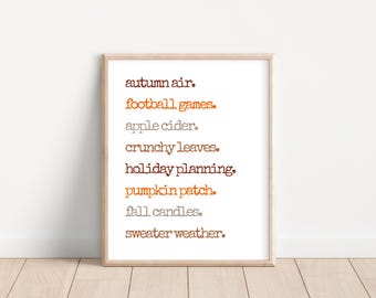 Fall Print, Fall Wall Print, Fall Prints Download, Fall Gallery Wall, Fall Wall Art