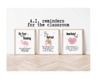 Affiches de classe A. I. Politiques ; Décoration de classe de collège ; Affiches de classe d'anglais de lycée ; Affiches de laboratoire scientifique ; Professeur d'histoire