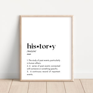 Digital History Definition Print; Printable Social Studies Classroom Poster; Minimalist Classroom Decoration for US History Teachers