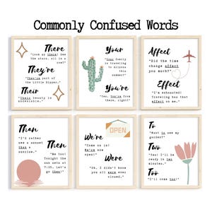 English Classroom Posters; Printable Wall Art for English Teachers; Middle High School English Classroom Decor; Writing Posters; ELA Decor