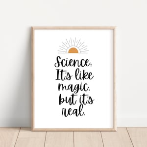 Science Classroom Poster; Science Classroom Decor Elementary; Funny Science Print; Cute Boho Classroom Decor; Funny Science Jokes; Biology