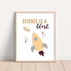 Printable Science Classroom Decoration; Space Classroom Decor; Middle School Science Teacher Poster; Elementary School Science Print
