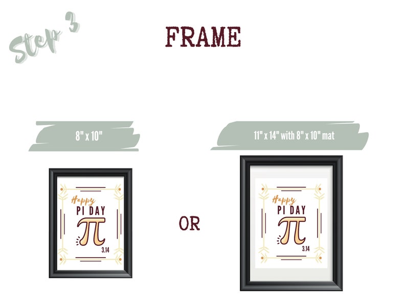 Printable Happy Pi Day Sign; Digital International Pi Day Poster; Boho ...