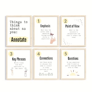 English Classroom Posters; High School ELA Classroom Decor; Minimalist Middle School Language Arts Classroom Decoration; Printable Wall Art