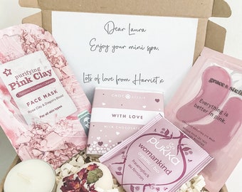 Pink Mini pamper box ,new mum, thank you teacher, letterbox gift and mini spa