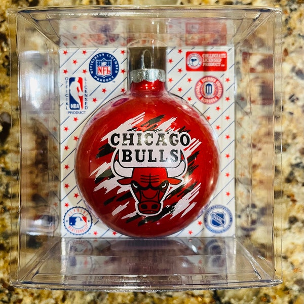 Chicago Bulls NBA Glass Christmas Ball Ornament Sports Collector Series | Vintage | New In Box