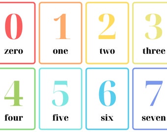 numbers flashcards etsy