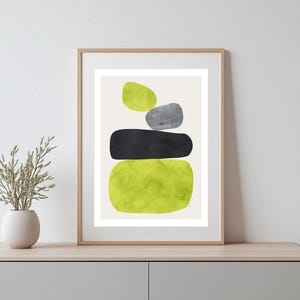 Balance 4 - Modern Mid-Century Abstract Art Print | Minimalist Large Original Wall Art | Contemporary Home and Office Decor | Fine Art Print
