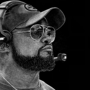 Mike Tomlin Canvas - 16&quot;x20&quot; - Art Print - Sketch - Pittsburgh Steelers