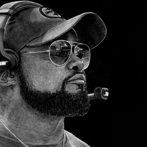 Mike Tomlin ORIGINAL Sketch - 11&quot;x14&quot; - Pittsburgh Steelers - 1 of 1