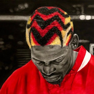 Dennis Rodman Canvas Print - Sketch - 16&quot;x20&quot; - Chicago Bulls