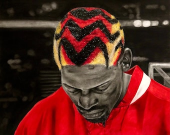 Dennis Rodman Canvas Print - Sketch - 16"x20" - Chicago Bulls