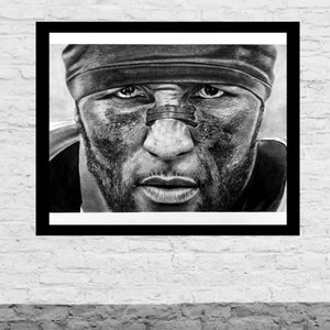 Ray Lewis Art Print - 11&quot;x14&quot; - Sketch - Baltimore Ravens