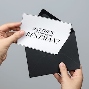 Idée personnalisée de carte de proposition Best man & Groomsman - TÉLÉCHARGEMENT NUMÉRIQUE, Téléchargement instantané, Proposition Bestman, Mariage numérique, Imprimable