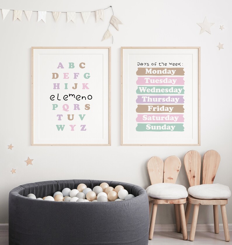 Learning Wall Art Set of 4 Printables Educational Instant Etsy