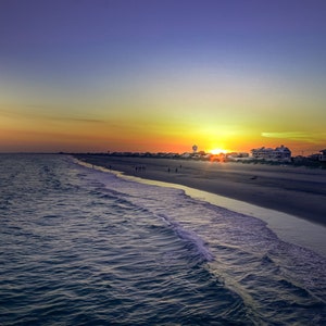 Atlantic Beach Sunset print, North Carolina Beach wall art, outer banks photo print, outer banks art, nc photo print, nc gifts for mom