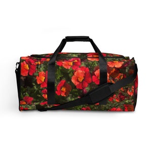 Bolsa esportiva Wildflower: Bolsa de ginástica floral Vermont com alça acolchoada