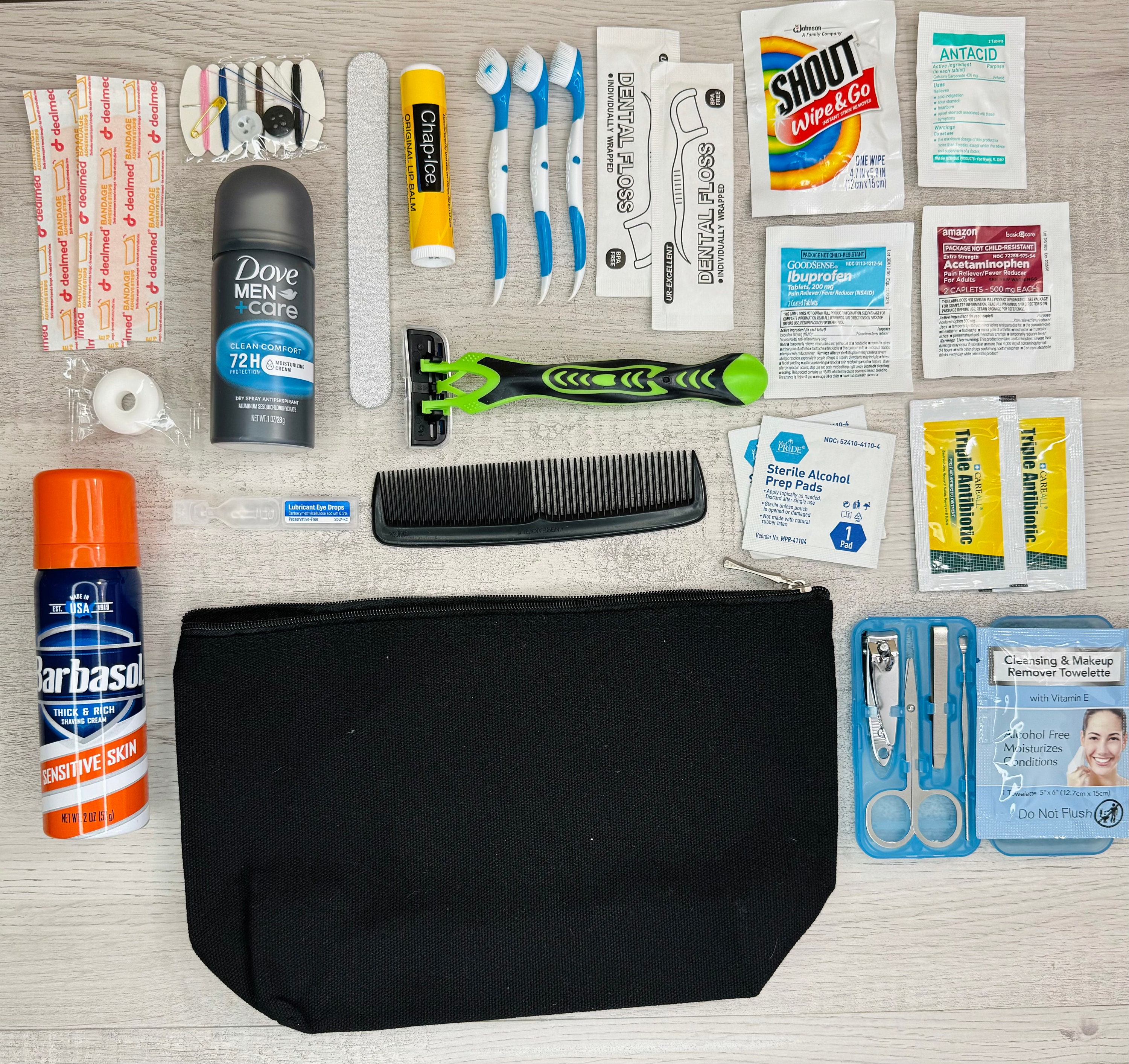 MENS BLACK Deluxe/emergency Kit/oh Shit Kit/men's Emergency