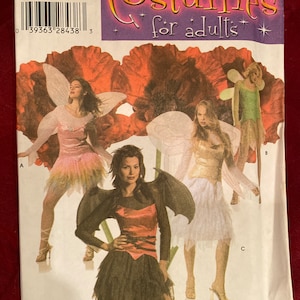 Simplicity Costumes 4902. Womens sizes 6-12. Vintage, new, uncut. Womens corset, wings, batwings, dragon wings, fairy, angel