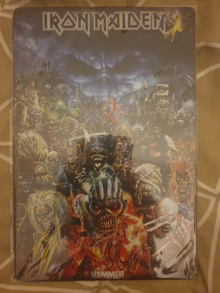 Iron Maiden Zombies Metal Sign Etsy UK