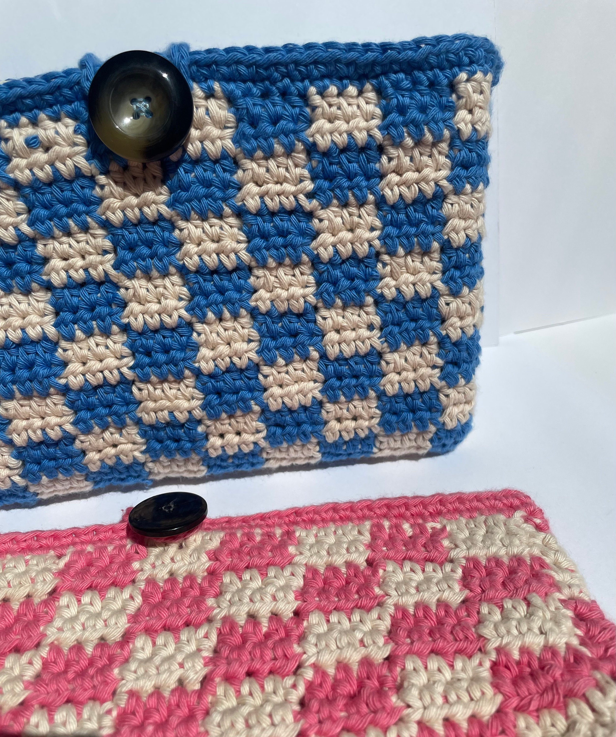 PDF Pattern Crochet Book Cover Checkerboard Pattern Step by Step - Etsy