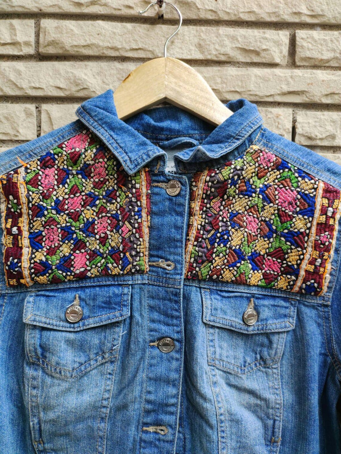 Vintage Denim Jacket Vintage Indian Patchworkmirror Work - Etsy