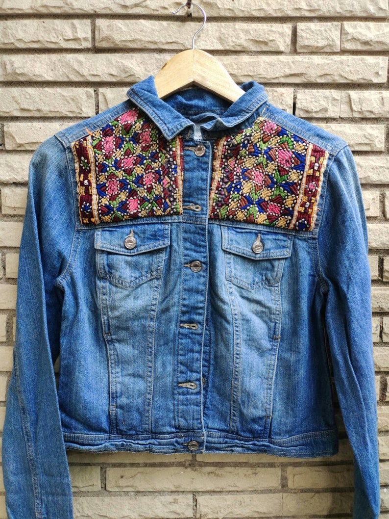 Vintage Denim Jacket Vintage Indian Patchworkmirror Work - Etsy