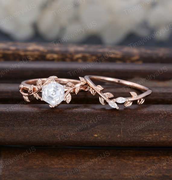 Rose gold vine engagement ring clearance