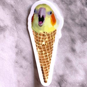I Scream Cockatiel Sticker