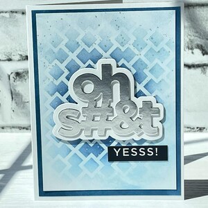 Oh Sh * t, Blaue Feier Karte, Du hast es geschafft!, Glückwunschkarten, Bräutigam Geschenke, maskuline männlich Karte, Herzlichen Glückwunsch!