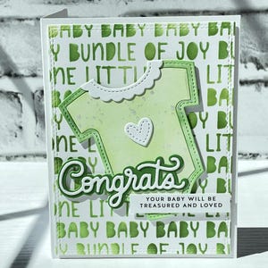 Grüne Babyparty-Karte, erwartet Baby, Willkommens-Baby-Body, entzückende Babyparty-Grußkarten, neues Babygeschenk, Congrats-Notizkarte