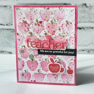 Presente de agradecimento ao professor, Obrigado professor, Cartões de felicitações da Red Apple, Arte em mídia mista, Presentes para professores, Cartão de agradecimento por você, Cartão de classe