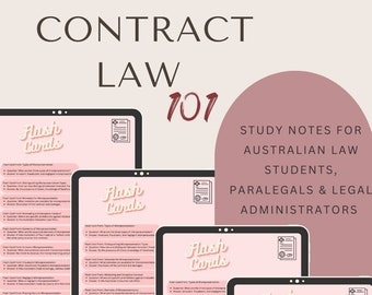 Contract Law Australian Student | Study Bundle | e-Book | Notes Guide Cheat Sheet