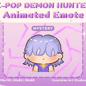 Mystery Animated KPOP DEMON HUNTERS Twitch Emotes | Saja Boys,Soda pop |Cute Chibi VTuber Emotes | Emote for Streaming| Kawaii Stream Assets