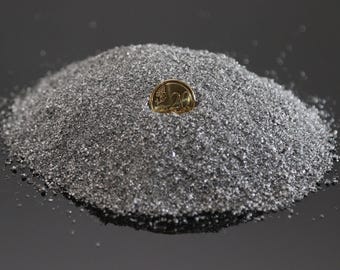 Decoratief materiaal "Alu Sand", hoogwaardige aluminiumkrullen, metaalkrullen voor beeldhouwen/orgonietproductie, zilver