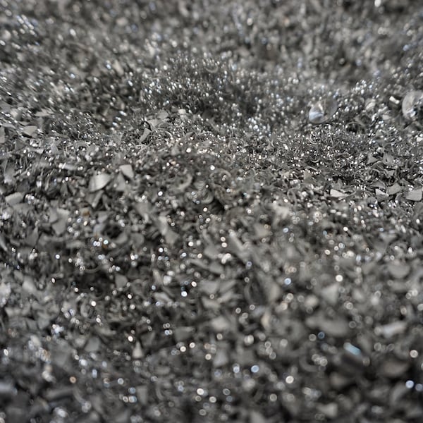 Dekomaterial ''Diamonds sparkle'', hochwertige Aluminiumspäne, Metallspäne für plastisches Gestalten/Orgonit Herstellung, Silber